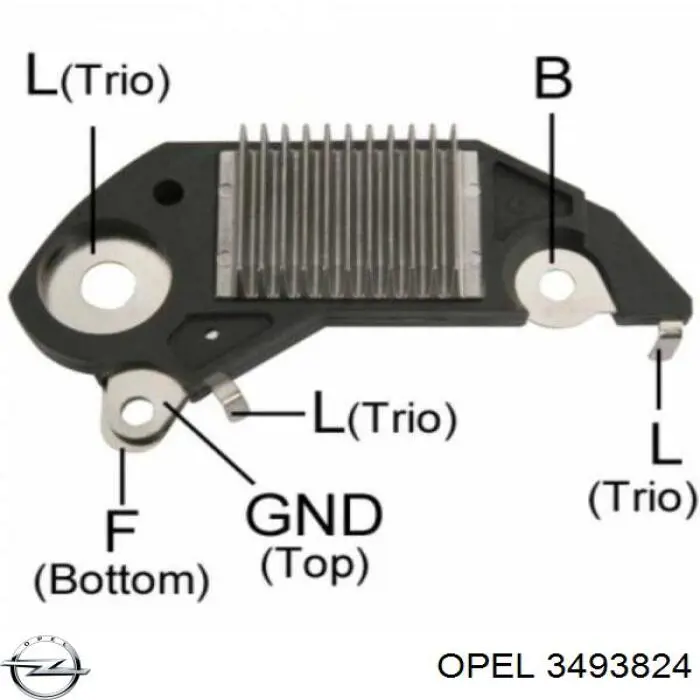 Генератор 3493824 Opel