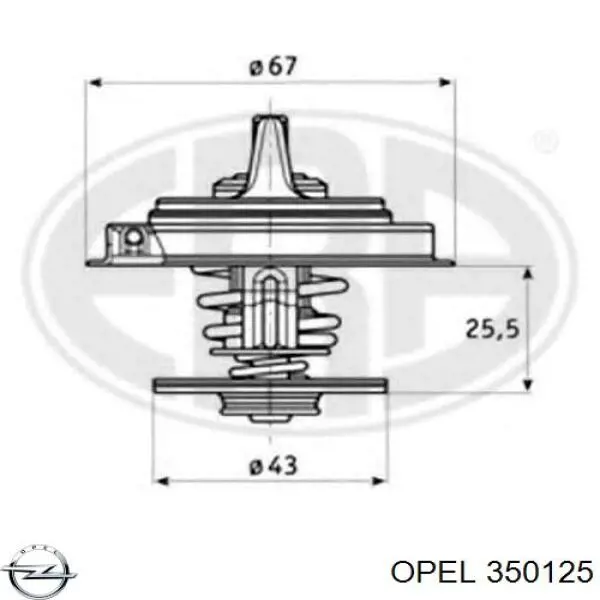 350125 Opel втулка стабилизатора переднего