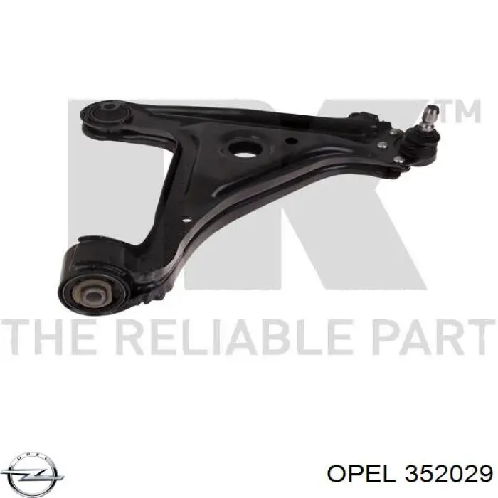 Левый рычаг передней нижней подвески Opel 352029 цена, от 69.69 USD