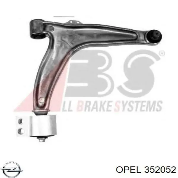 352052 Opel Рычаг передней подвески нижний, правый