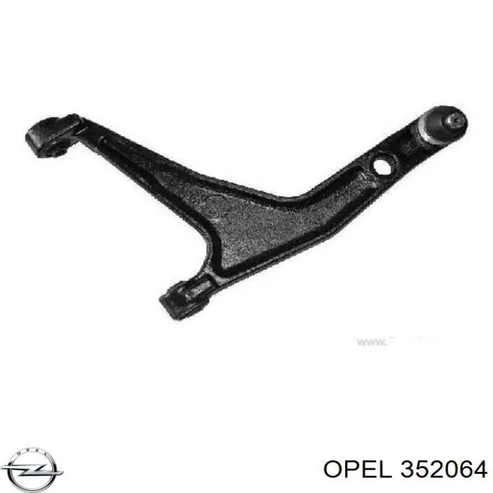 Левый рычаг передней нижней подвески Opel 352064 цена, от 55.49 USD