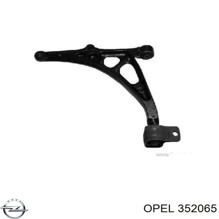 352065 Opel braço oscilante inferior direito de suspensão dianteira