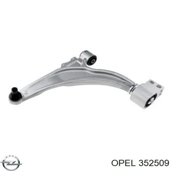 352509 Opel braço oscilante inferior esquerdo de suspensão dianteira