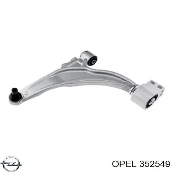 352549 Opel braço oscilante inferior esquerdo de suspensão dianteira