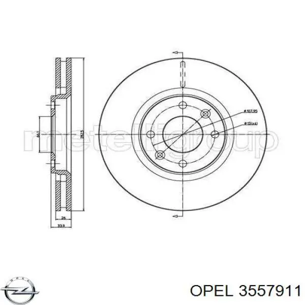 Передний тормозной диск Opel 3557911