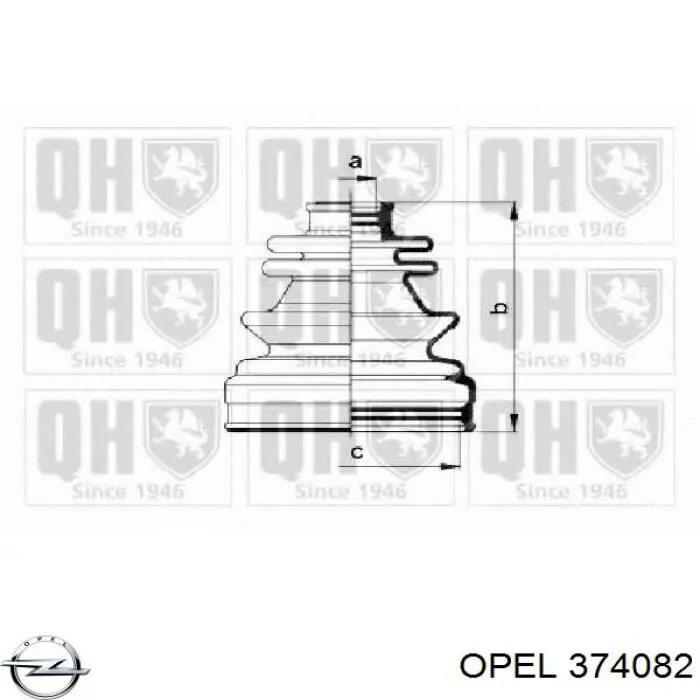 Пыльник шарнира угловых скоростей внутренний задний Opel 374082 цена, от 15.79 USD