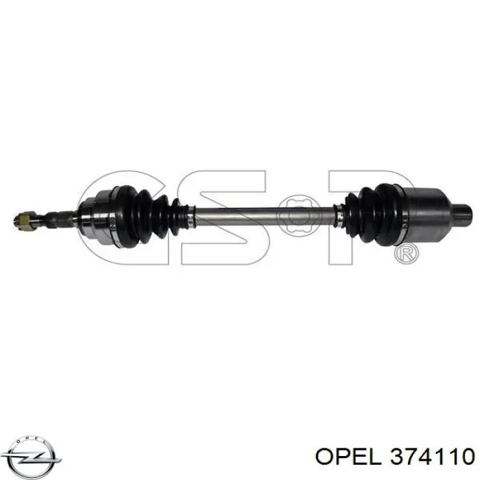 374110 Opel Полуось передняя, правая