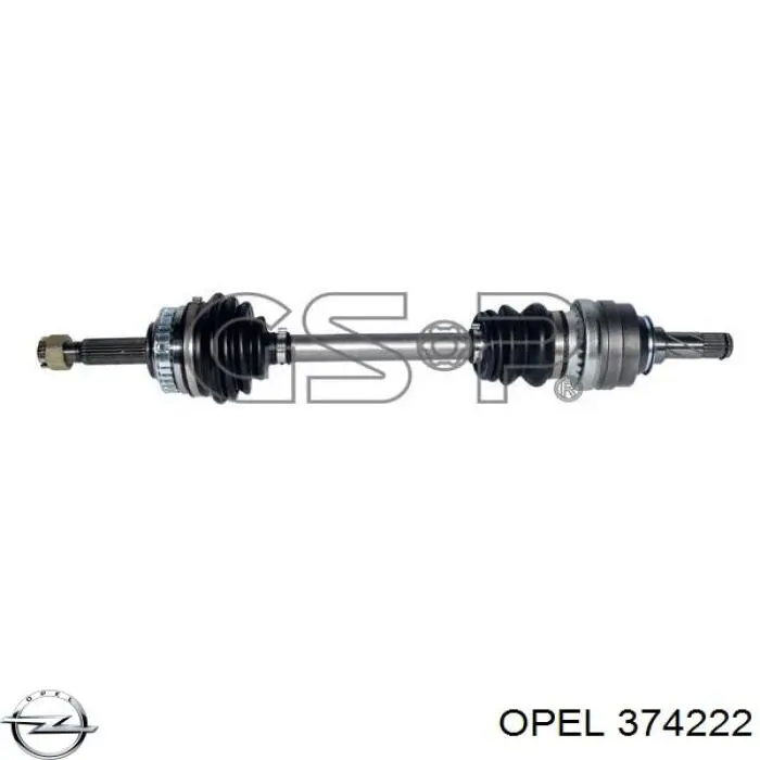 374741 Opel semieixo (acionador dianteiro esquerdo)