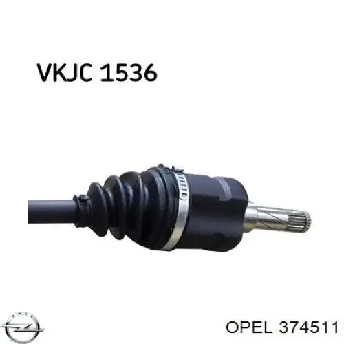 374511 Opel Полуось передняя левая