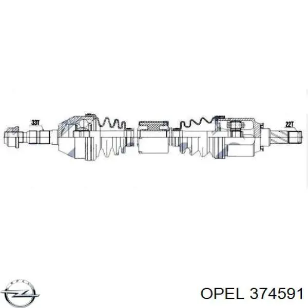 Правая полуось 374591 Opel