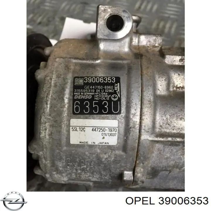 Купить 39006353 Opel Компрессор климатической установки