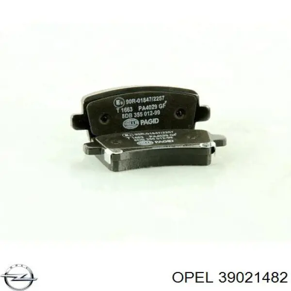 Задние дисковые колодки Opel 39021482