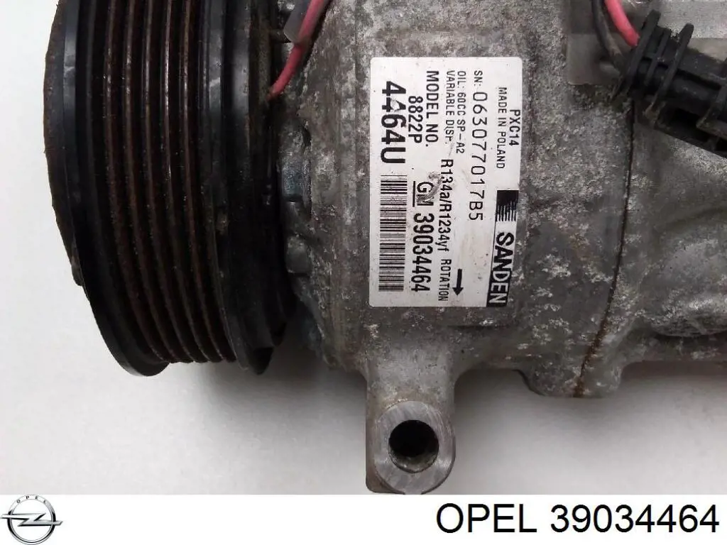 Купить 39034464 Opel Компрессор климатической установки