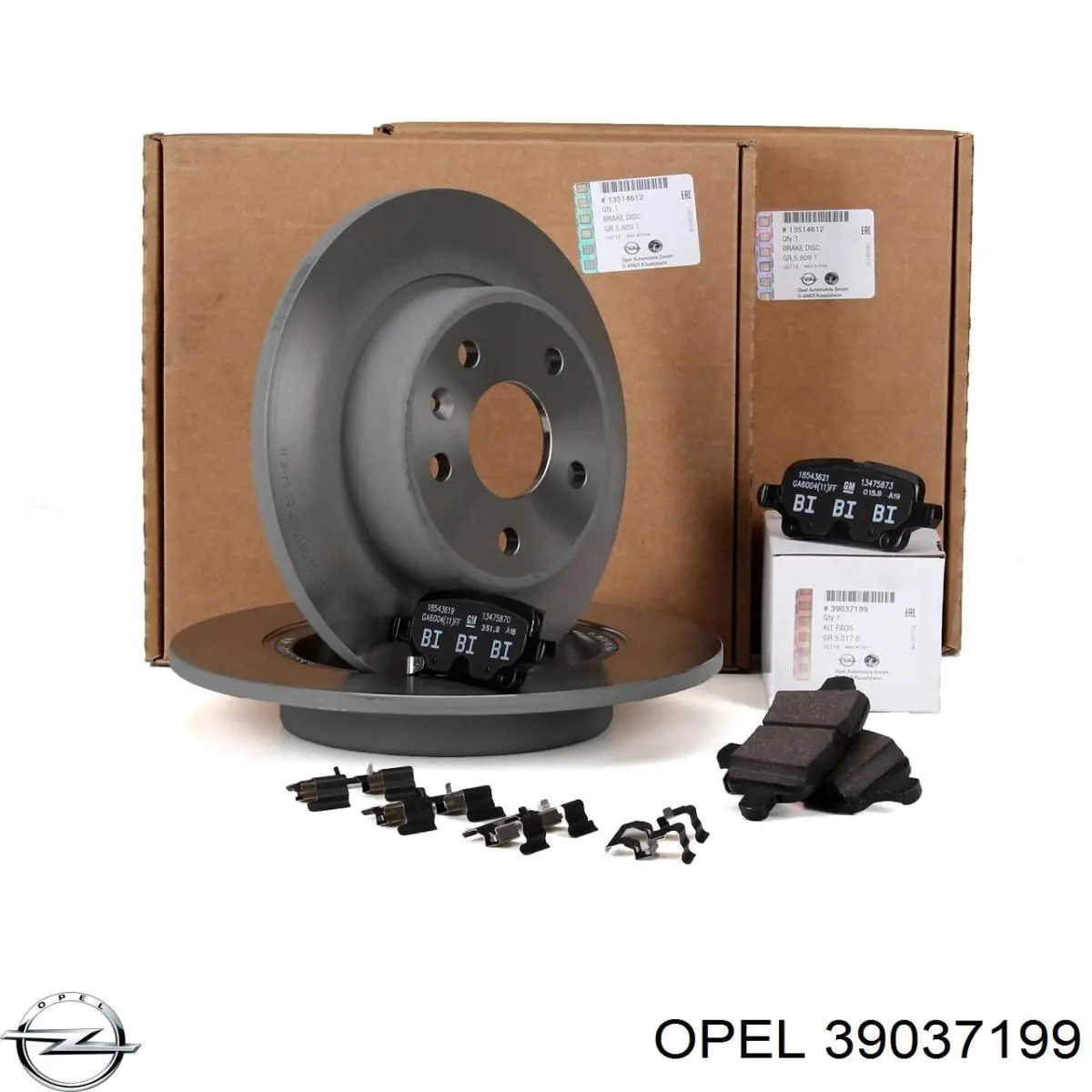 Купить 39037199 Opel Колодки тормозные задние, дисковые