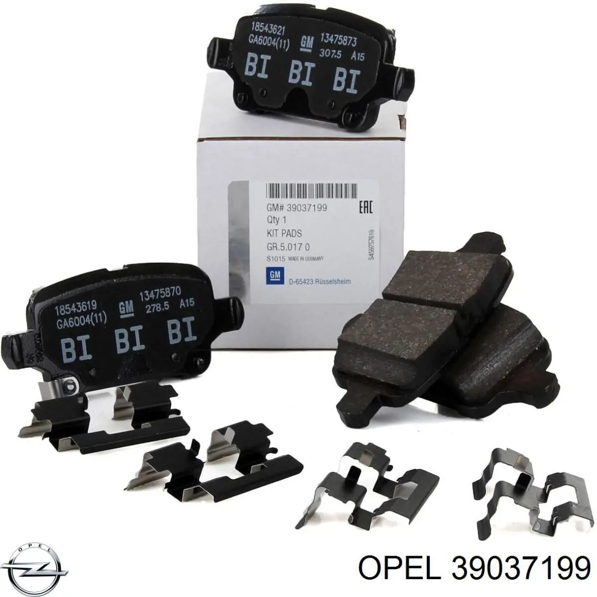 39037199 Opel задние тормозные колодки