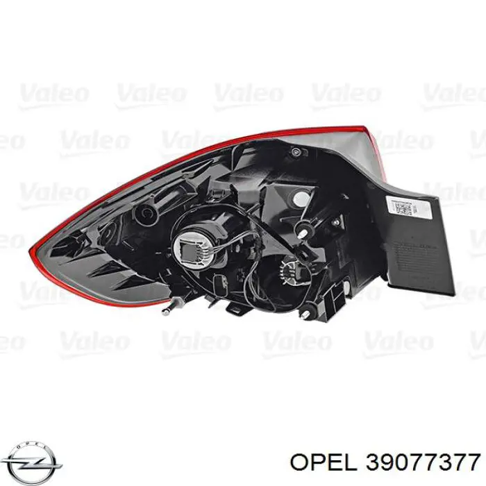 39077377 Opel Задний правый внешний фонарь