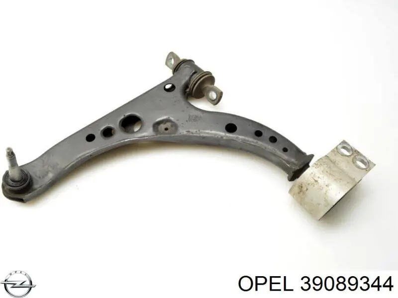 39089344 Opel braço oscilante inferior esquerdo de suspensão dianteira