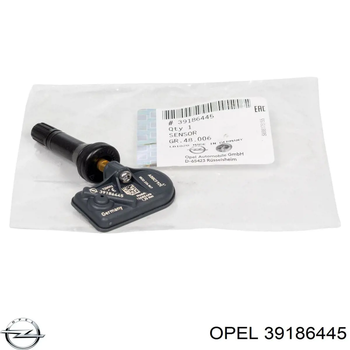 39186445 Opel sensor de pressão de ar nos pneus