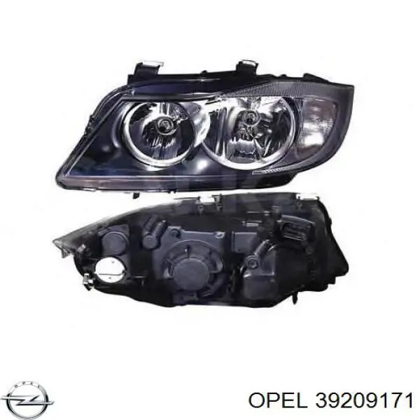 Фара правая Opel 39050365
