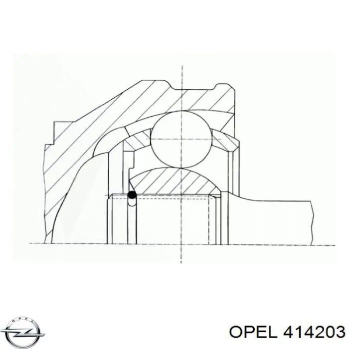 414203 Opel Шарнир равных угловых скоростей задний