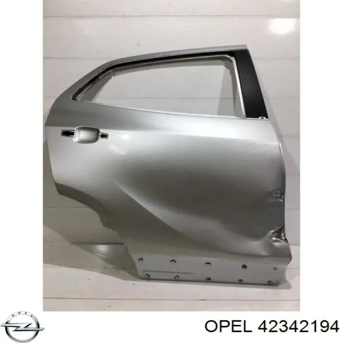 95130667 Opel porta traseira direita
