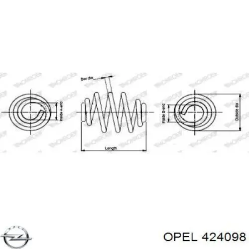 Купить 424098 Opel Пружина подвески