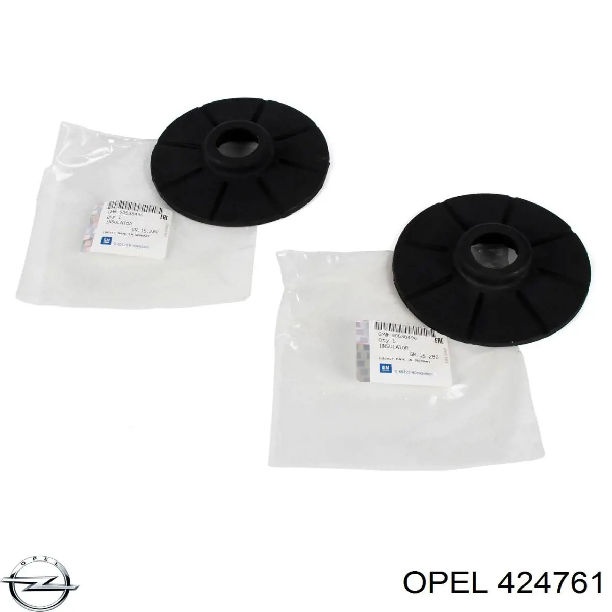 424761 Opel проставка (резиновое кольцо пружины задней нижняя)