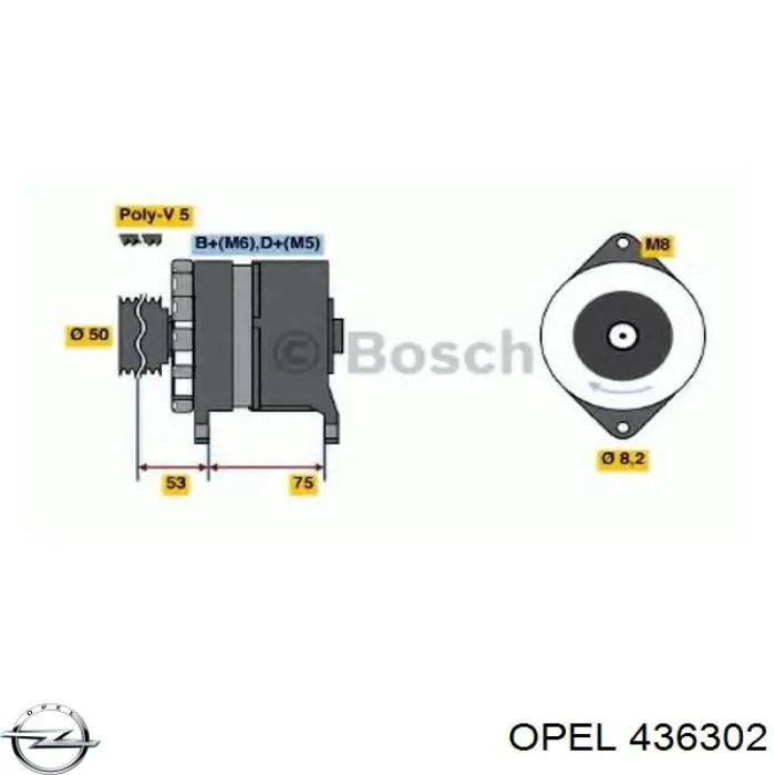 Стойка амортизатора задняя Opel 436302 цена, от 27.43 USD