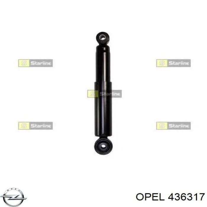 Купить 436317 Opel Амортизатор задней подвески