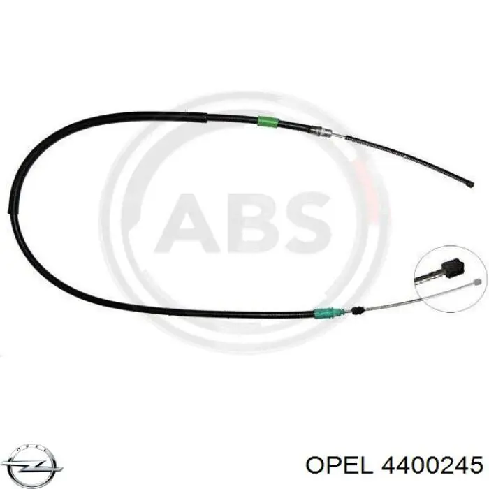 4400245 Opel cabo do freio de estacionamento traseiro direito