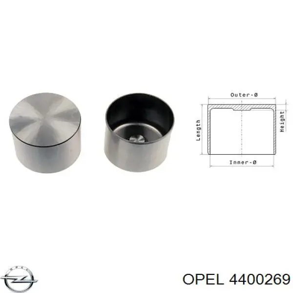 4400269 Opel гидрокомпенсатор (гидротолкатель, толкатель клапанов)