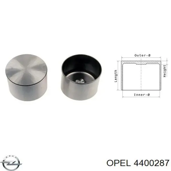 4400287 Opel гидрокомпенсатор (гидротолкатель, толкатель клапанов)