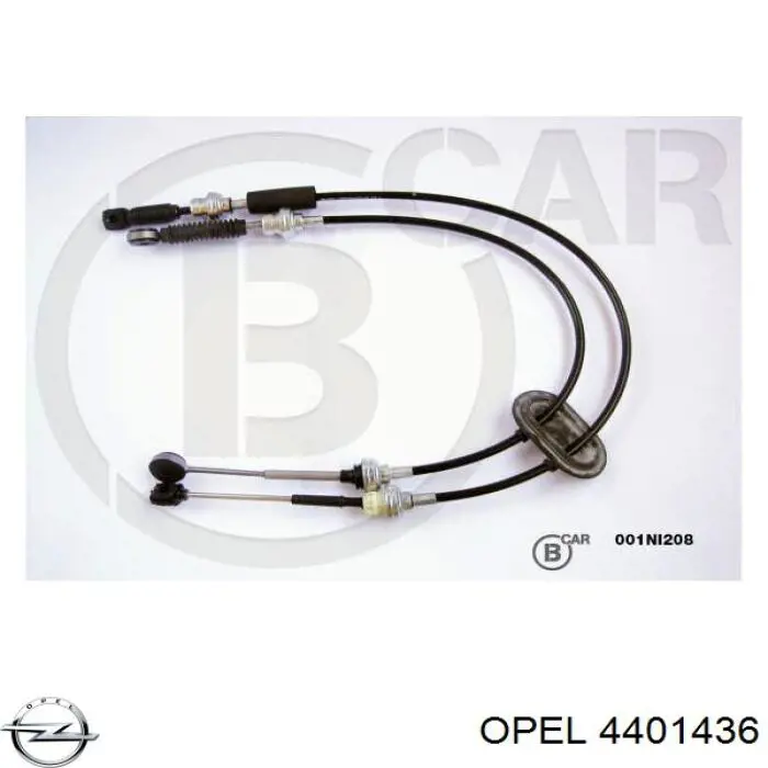 4401436 Opel трос переключения передач сдвоенный