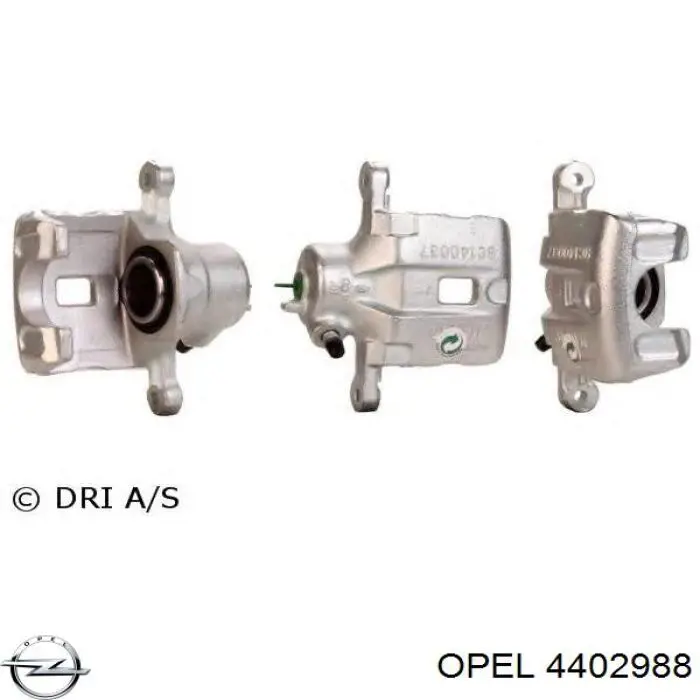 Суппорт тормозной передний левый 4402988 Opel