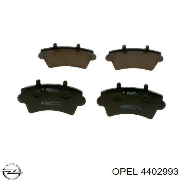 Передние тормозные колодки 4402993 Opel