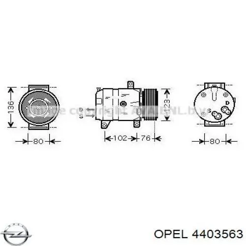 Компрессор системы кондиционирования Opel 4403563 цена, от 177.56 USD