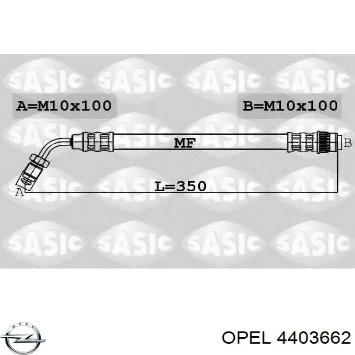 Тормозной шланг задний Opel 4403662 цена, от 5.34 USD
