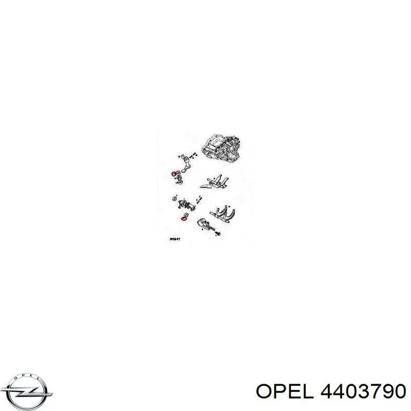 Втулка механизма переключения передач (кулисы) OPEL 4403790