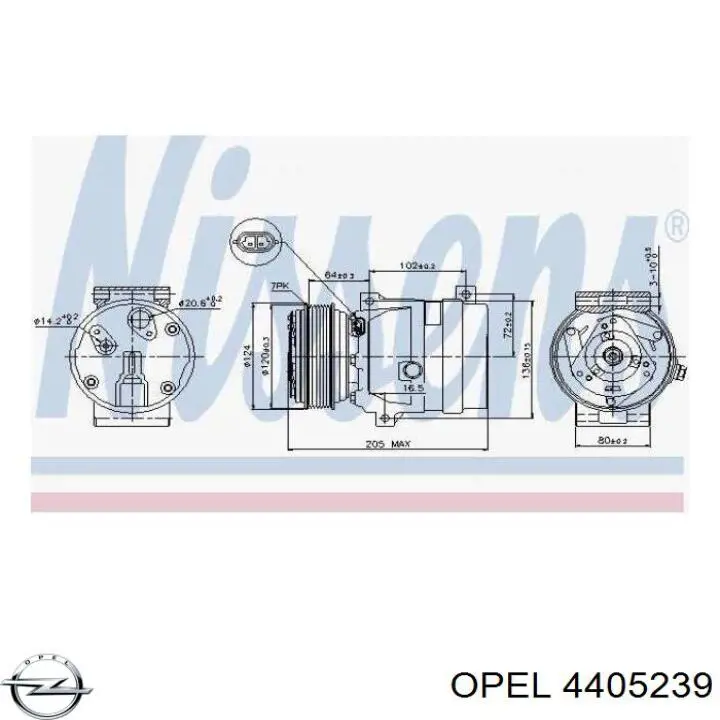 Купить 4405239 Opel Компрессор климатической установки