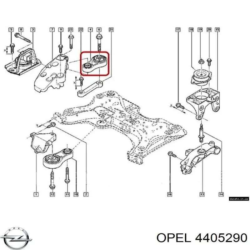 Звездочка привода коленвала двигателя Opel 4405290