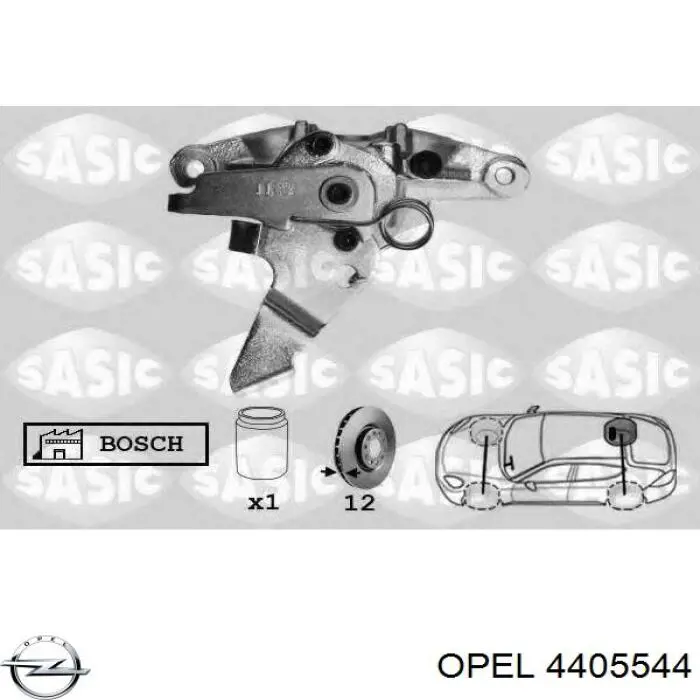 Купить 4405544 Opel Суппорт задний правый