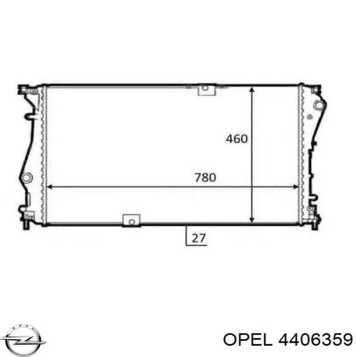 Радиатор 4406359 Opel