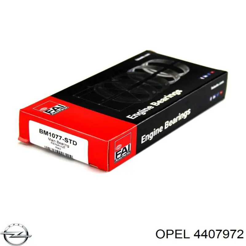 Вкладыши коленвала коренные, стандарт (STD) Opel 4407972 цена, от 24.57 USD