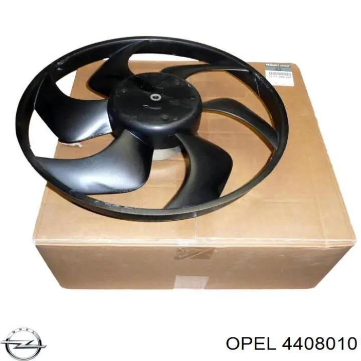 Купить 4408010 Opel Диффузор вентилятора в сборе с мотором и крыльчаткой