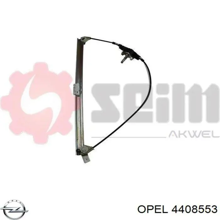 4408553 Opel mecanismo de acionamento de vidro da porta dianteira direita