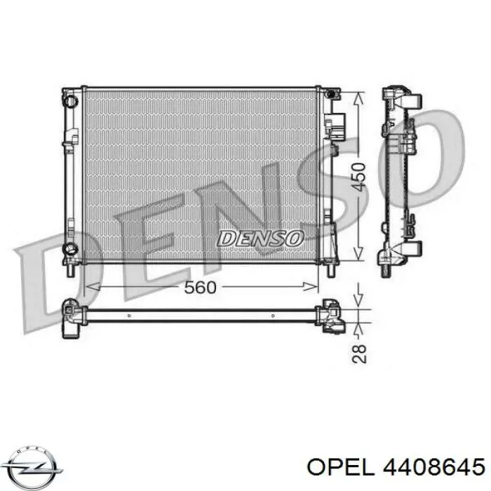 Радиатор 4408645 Opel