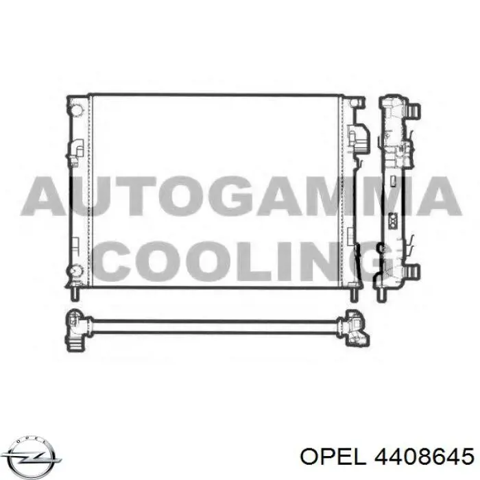 Купить 4408645 Opel Радиатор водяной