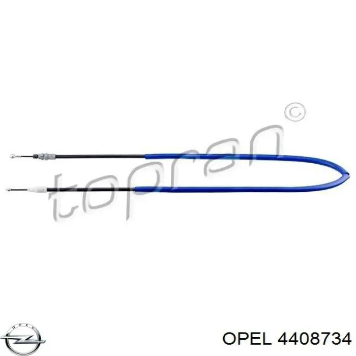 Купить 4408734 Opel Трос стояночного тормоза задний левый