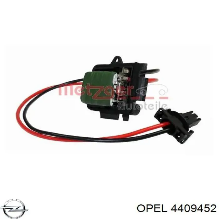 Резистор (сопротивление) вентилятора печки (отопителя салона) Opel 4409452