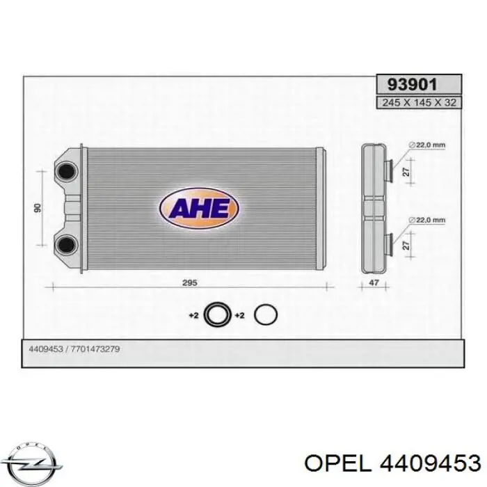 Радиатор печки (отопителя) Opel 4409453 цена, от 36.82 USD